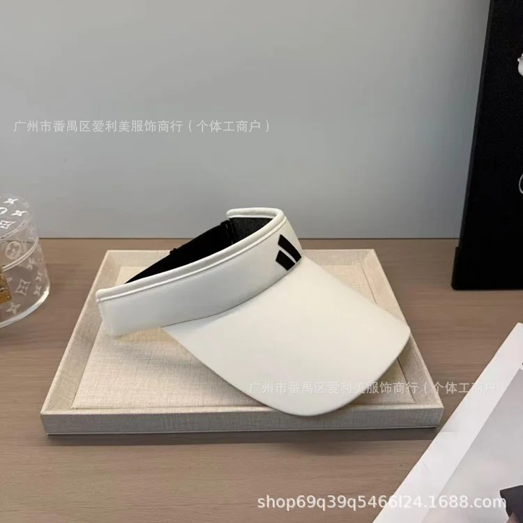 Summer outdoor sports ice silk empty top hat sun visor duck bill sun hat printed simple solid color empty top sun hat