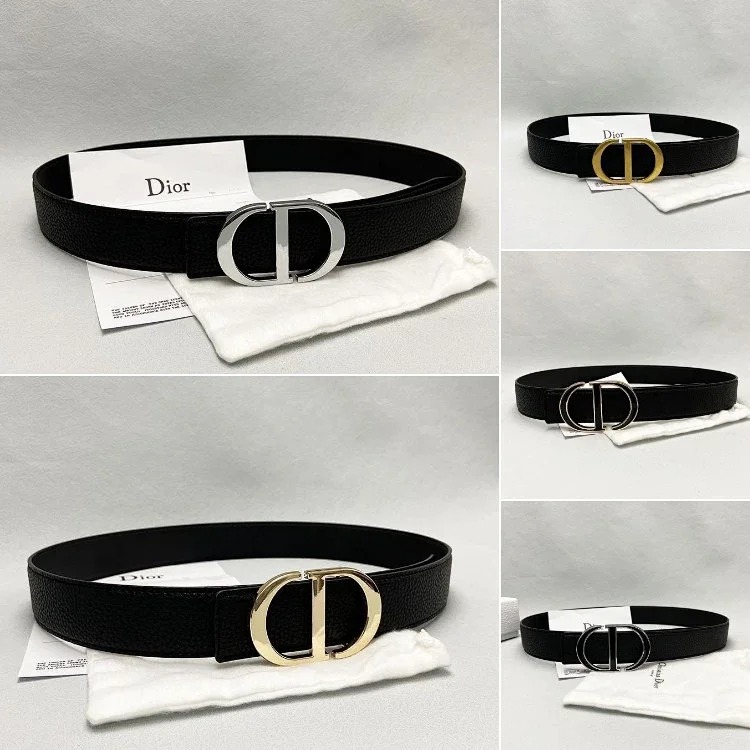 DA letter CD men's and women's genuine leather belt pants -5996