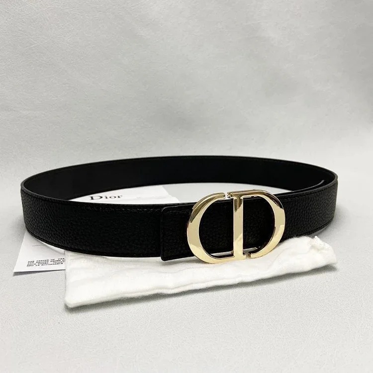 DA letter CD men's and women's genuine leather belt pants -5996