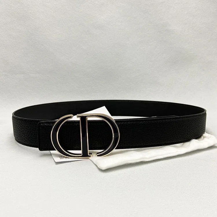 DA letter CD men's and women's genuine leather belt pants -5996