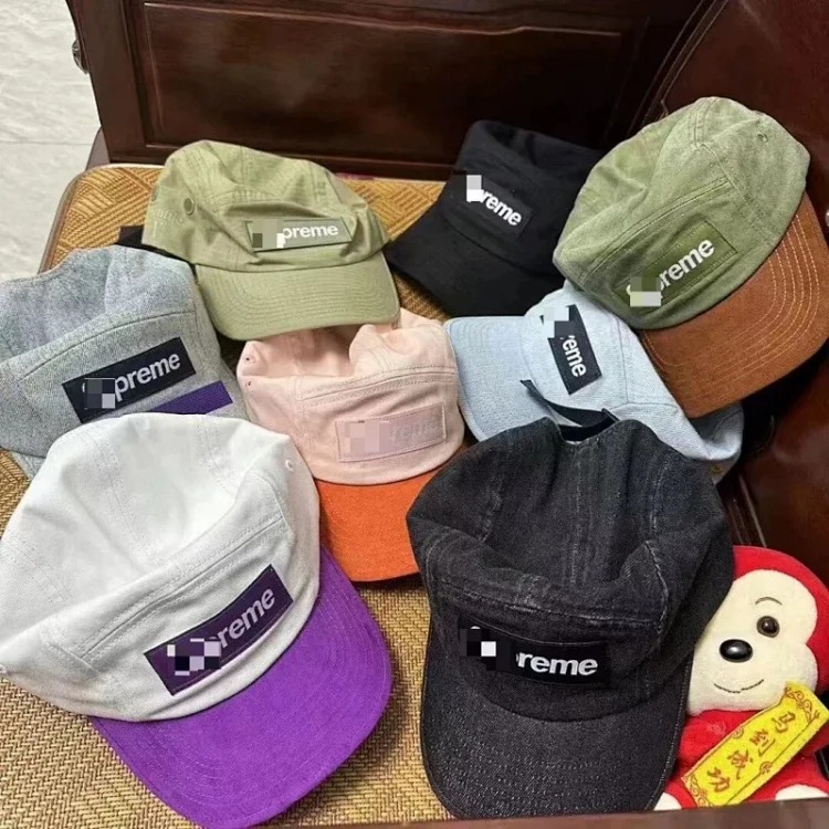 23SS Ventile Camp Cap joint waterproof cotton peaked baseball cap color matching SUEDE VISOR S