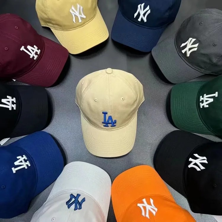 Mlb hat men and women ny baseball cap cp66 large head circumference peaked cap women la support