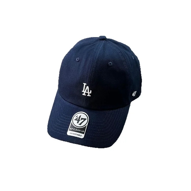 Korean baseball cap 47brand peaked cap LA sun hat for men and women navy blue four seasons washable soft top NY curved brim