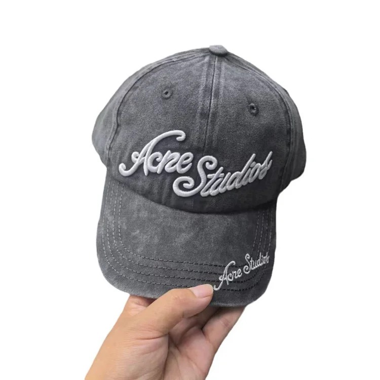 Dark American heavy industry three-dimensional letter baseball cap men's soft top washed old hip-hop deepened peaked cap for women