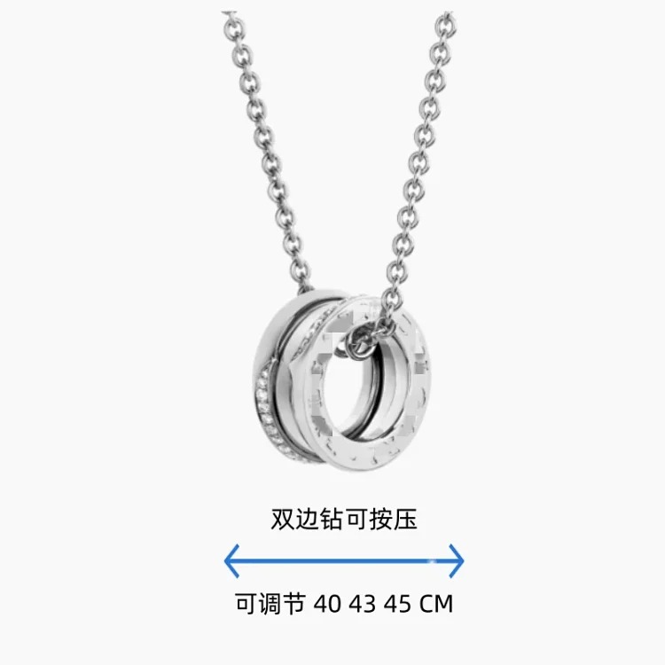 High black and white ceramic necklace classic little celebrity charity spring clavicle chain large waist full diamond pendant