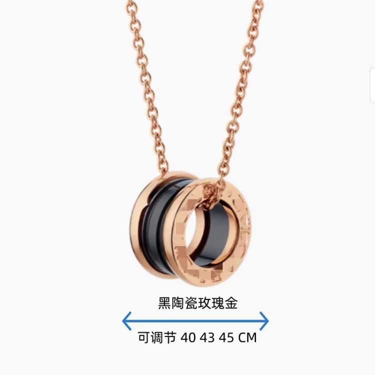 High black and white ceramic necklace classic little celebrity charity spring clavicle chain large waist full diamond pendant