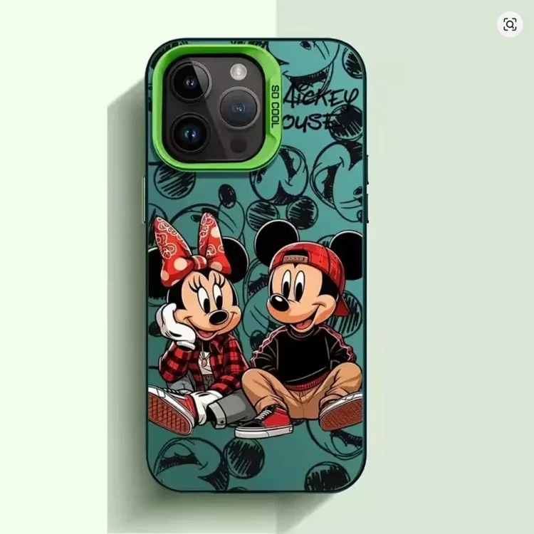 Cross-border popular cartoon animation suitable for Apple 16 promax mobile phone case hard shell 13 Mickey Mouse couple mobile phone case