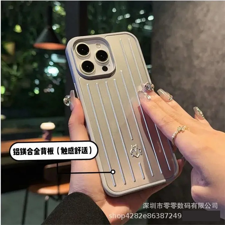New aluminum alloy Apple/black suitcase all-inclusive mobile phone case suitable for i Phone17/16/15/14 metal