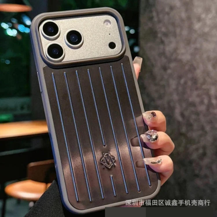 New aluminum alloy Apple/black suitcase all-inclusive mobile phone case suitable for i Phone17/16/15/14 metal