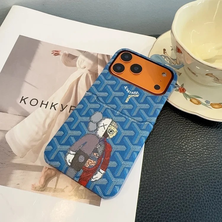Precision hole all-inclusive mobile phone case, card phone case, fabric all-inclusive mobile phone case, floral series, popular foreign trade card case, double-layer card case, pebbled PU le