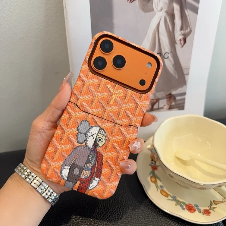Precision hole all-inclusive mobile phone case, card phone case, fabric all-inclusive mobile phone case, floral series, popular foreign trade card case, double-layer card case, pebbled PU le