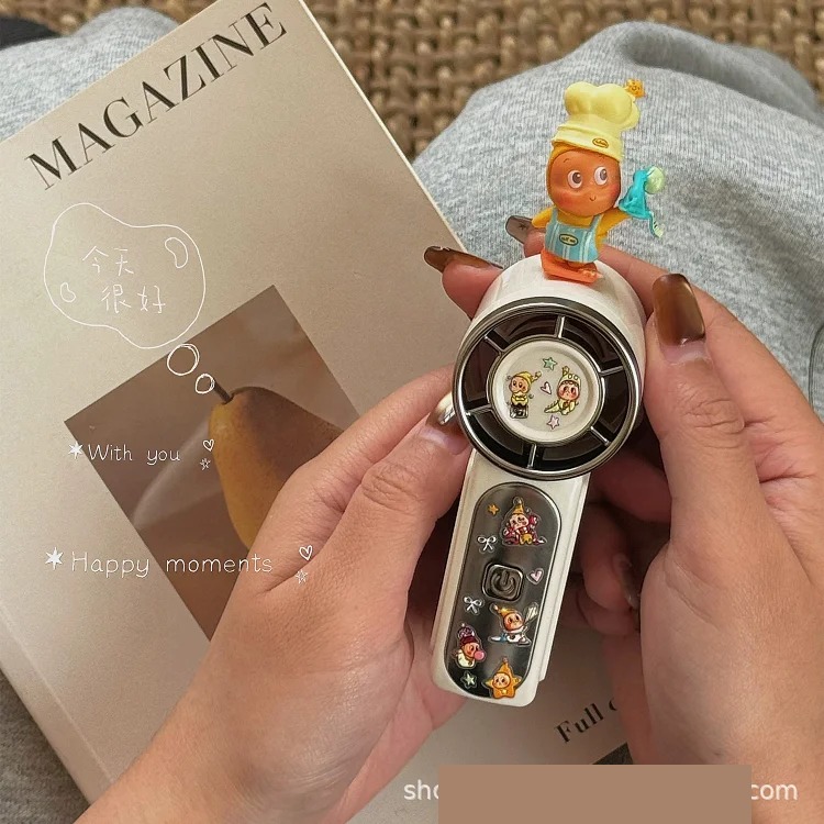 Cute Star Person Handheld Fan Student Summer Outdoor Portable Holiday Gift Mini USB Charging Small Fan