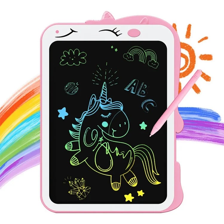 Cross-border new 8.5|10-inch dinosaur unicorn graffiti board writing board color LCD children's handwriting drawing board