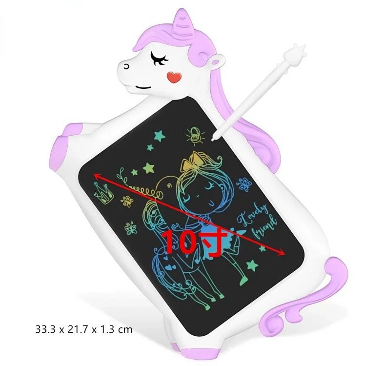 Cross-border new 8.5|10-inch dinosaur unicorn graffiti board writing board color LCD children's handwriting drawing board