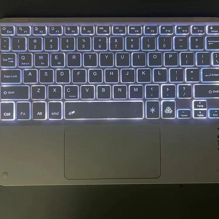 Bluetooth keyboard suitable for i Pad tablet Huawei Apple mobile phone silent office magic control wireless full color touch keyboard