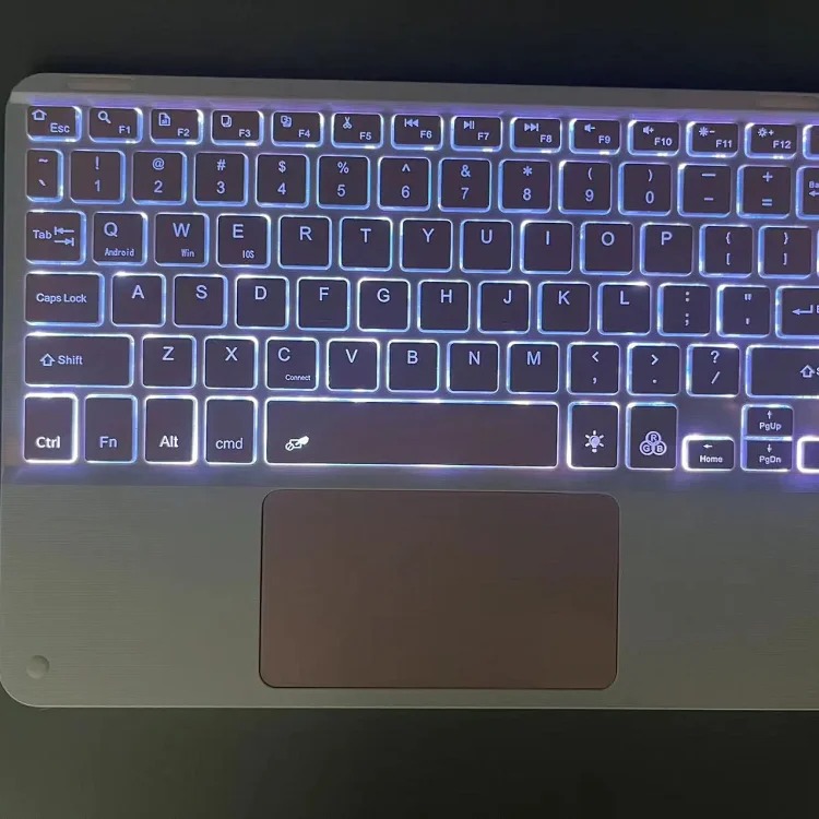 Bluetooth keyboard suitable for i Pad tablet Huawei Apple mobile phone silent office magic control wireless full color touch keyboard