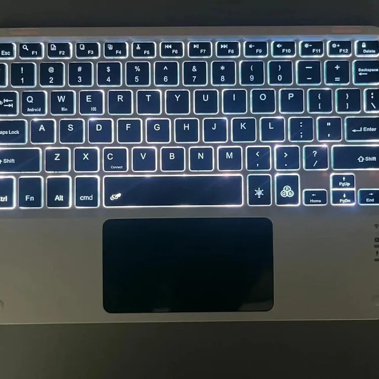 Bluetooth keyboard suitable for i Pad tablet Huawei Apple mobile phone silent office magic control wireless full color touch keyboard