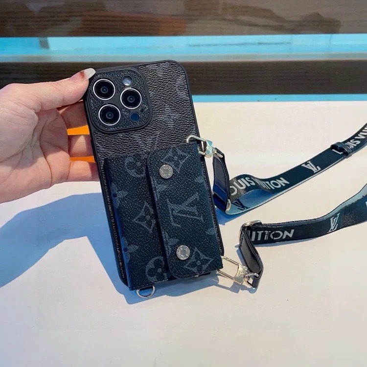 Louis Vuitton New bag decorations and keychains Presbyopic card holder mobile phone case Card holder double C buckle denim card holder mobile phone case Chain ⛓️Shoulder strap crossbody mobi