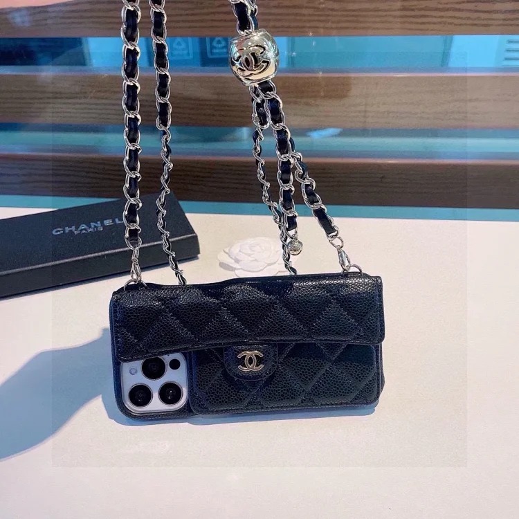 Louis Vuitton New bag decorations and keychains Presbyopic card holder mobile phone case Card holder double C buckle denim card holder mobile phone case Chain ⛓️Shoulder strap crossbody mobi