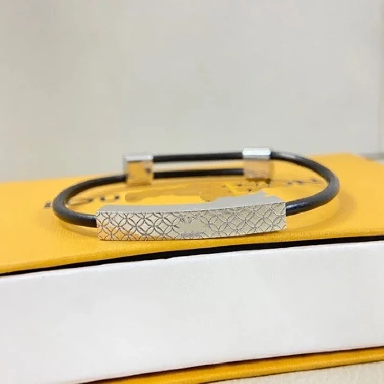 Classic European and American retro printed belt bracelet chain high quality men's leather rope presbyopia bracelet factory direct sale