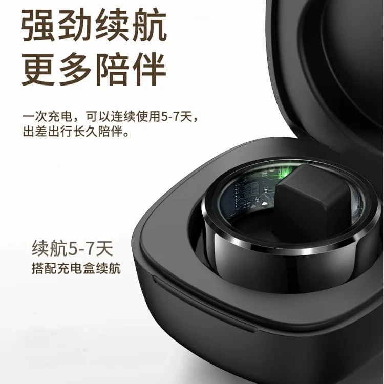 Cross-border new R6 smart ring charging compartment blood oxygen sleep tracking heart rate photo sports mode waterproof ring image 12