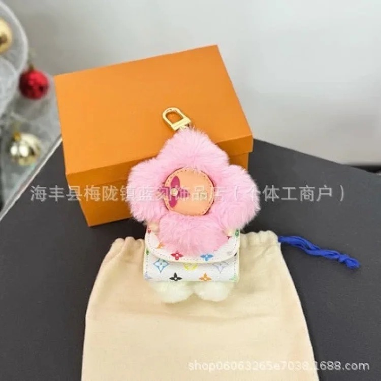 Christmas limited new cute plush keychain design niche mini fashion sunflower crossbody bag