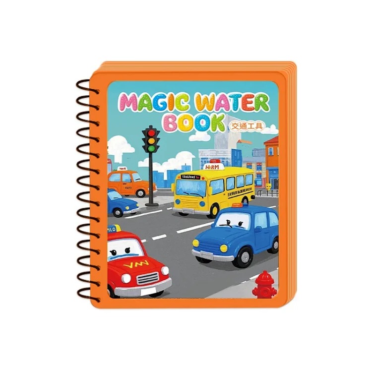 Water painting book for children, magical coloring book, clear water repeated graffiti painting set, watercolor painting toys for boys and girls