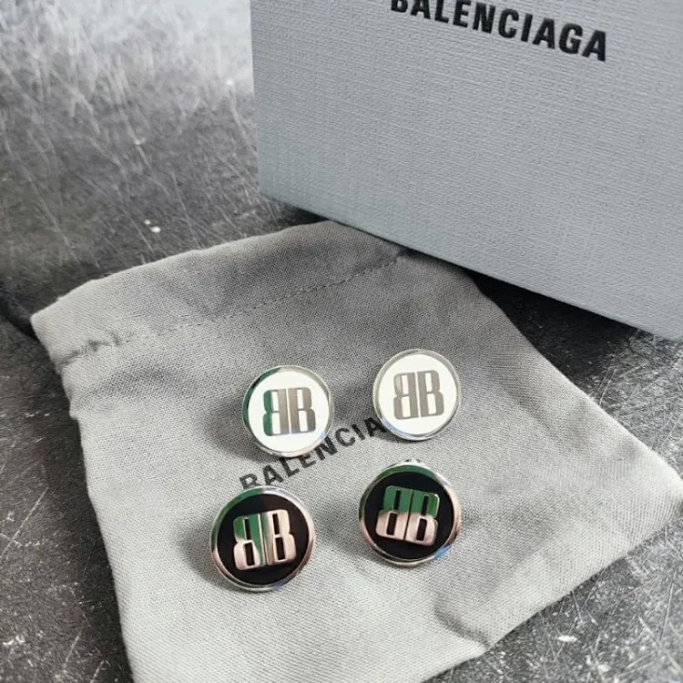 Paris style high polished round earrings, simple and versatile street style earrings, slimming couple earrings