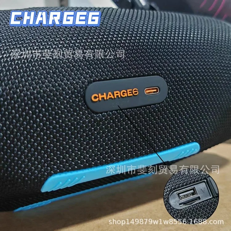 CHARGE6 Stamped Music Shockwave 6 Bluetooth Speaker Outdoor Portable Subwoofer Wireless Audio Hi Fi