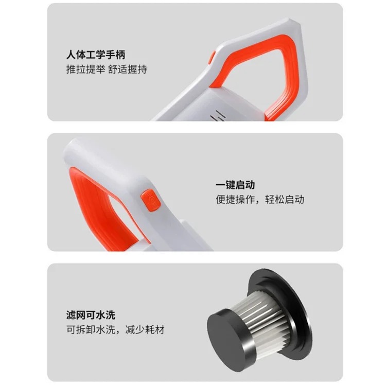 Vacuum cleaner for home and car, strong suction, wireless handheld cleaning dust collector, high-power bed mite removal vacuum cleaner image 4