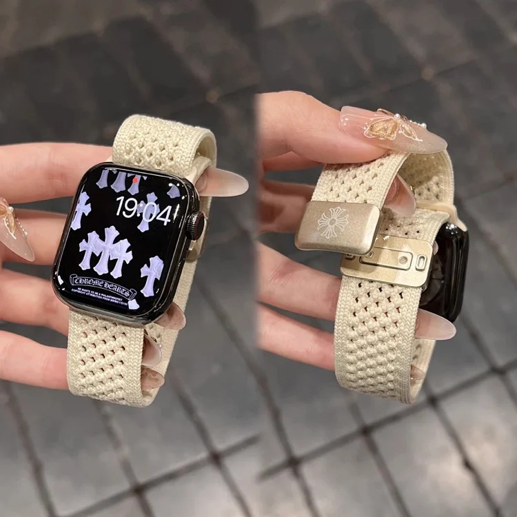 Croxin nylon knitted watch strap suitable for S10 watch S11 watch strap iwatch9 new applewatch8SE