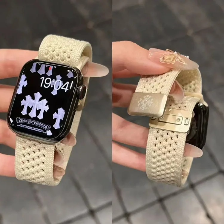 Croxin nylon knitted watch strap suitable for S10 watch S11 watch strap iwatch9 new applewatch8SE