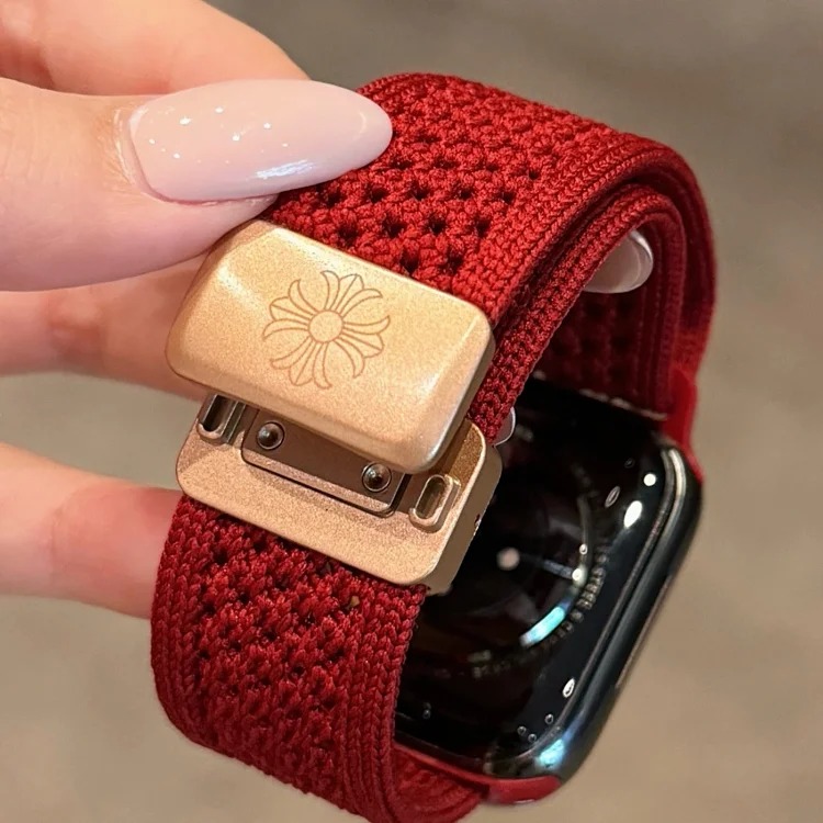 Croxin nylon knitted watch strap suitable for S10 watch S11 watch strap iwatch9 new applewatch8SE