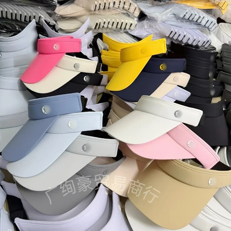 Lulu sun protection hat summer outdoor sports face covering hollow sun hat cycling sun hat running breathable and lightweight