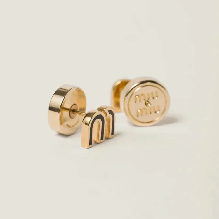 Miss Miao Macaron Polished Letters Earrings French Style Light Luxury Sweet Cool Style Earrings Cute Small Fragrant Ins Earrings