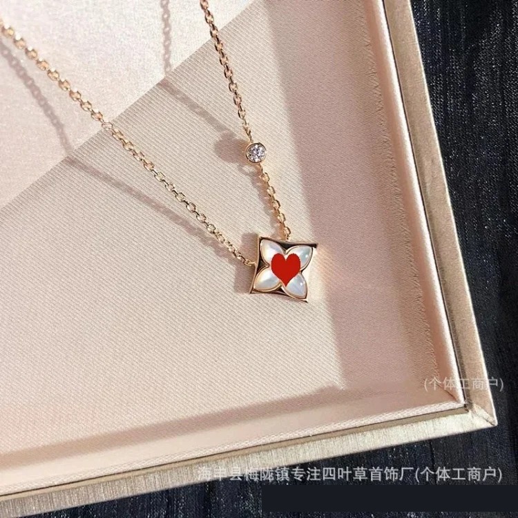 V gold cross-border hot selling four-leaf clover 18K gold non-fading bracelet light luxury high-end jewelry necklace wholesale manufacturer