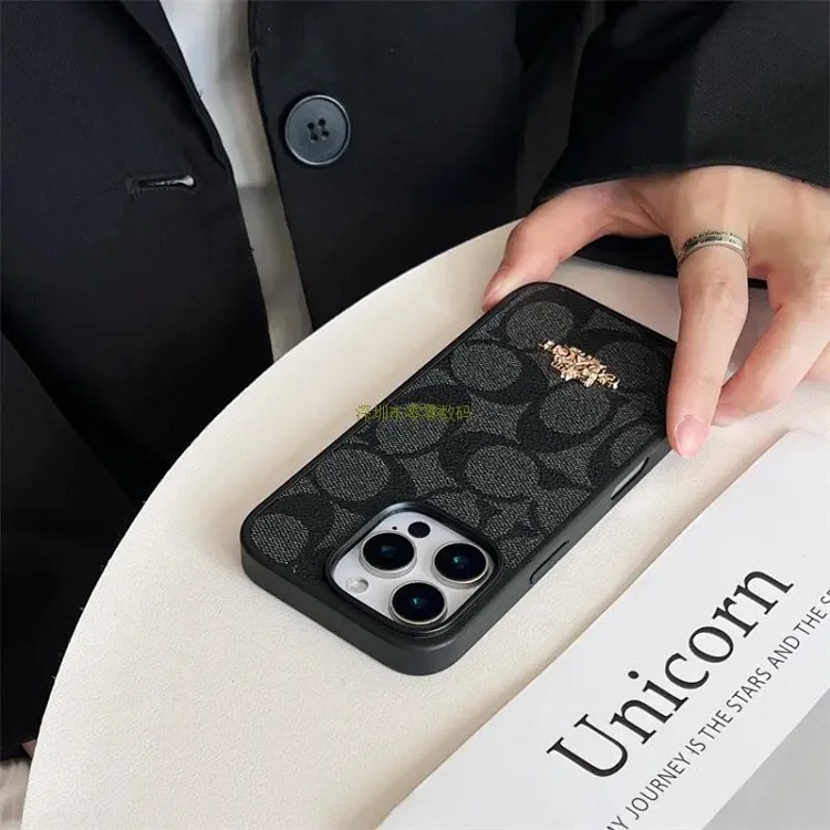 Apple New trendy brand suitable for i Phone17Promax mobile phone case light luxury retro 15 Pro all-inclusive protective cover cross-border