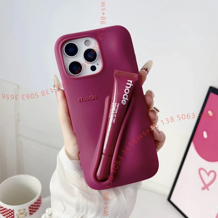 HX13-Lipstick, lip glaze, lip gloss silicone mobile phone case (non-refundable and non-exchangeable for non-quality issues)