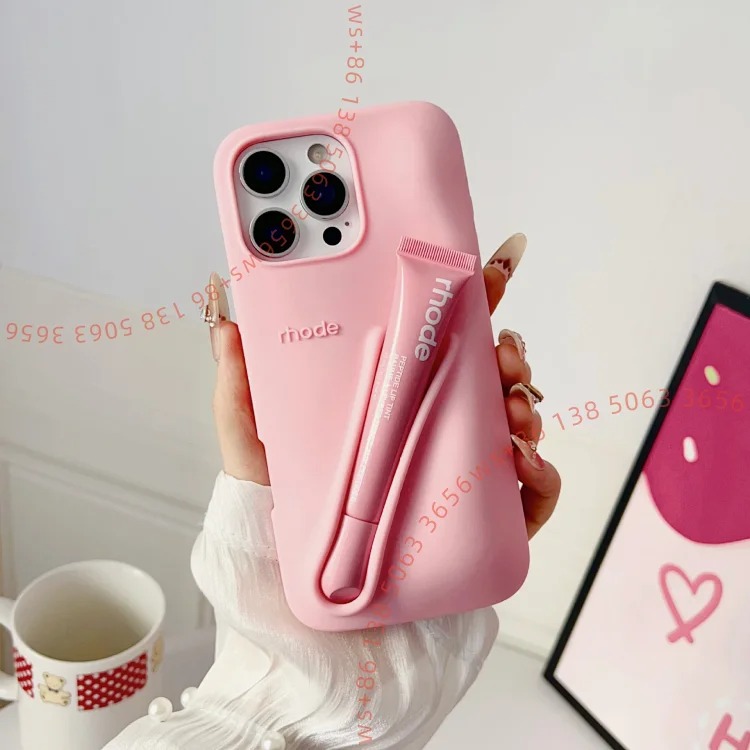 HX13-Lipstick, lip glaze, lip gloss silicone mobile phone case (non-refundable and non-exchangeable for non-quality issues)