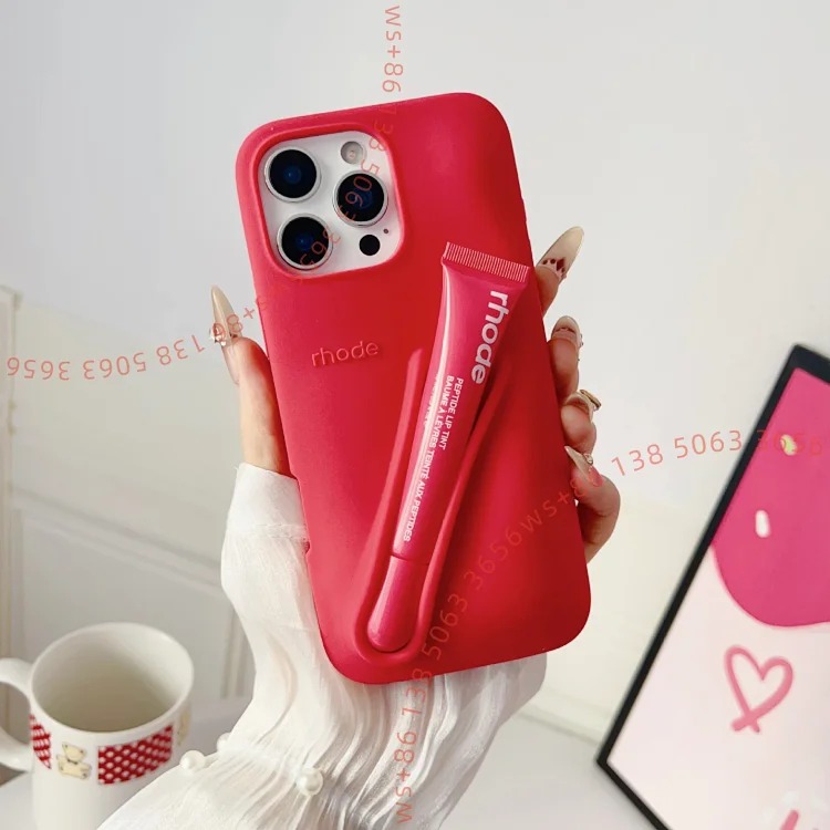 HX13-Lipstick, lip glaze, lip gloss silicone mobile phone case (non-refundable and non-exchangeable for non-quality issues)