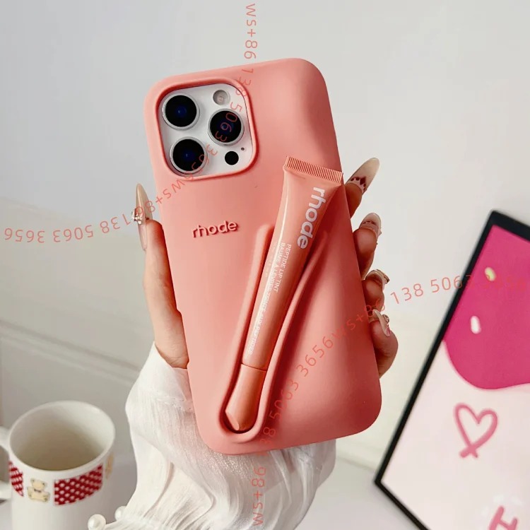 HX13-Lipstick, lip glaze, lip gloss silicone mobile phone case (non-refundable and non-exchangeable for non-quality issues)