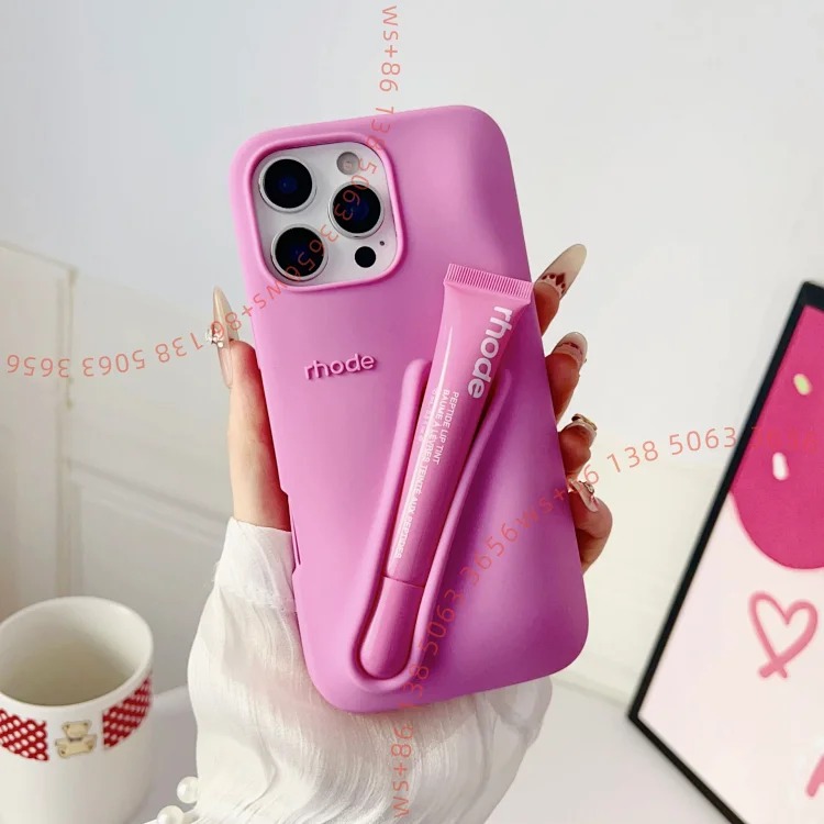 HX13-Lipstick, lip glaze, lip gloss silicone mobile phone case (non-refundable and non-exchangeable for non-quality issues)
