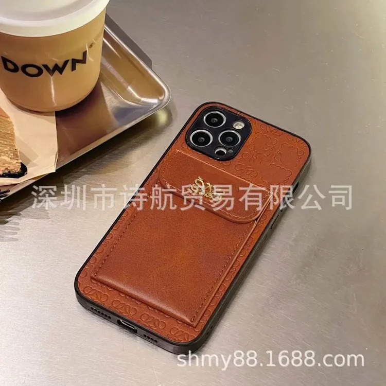 Suitable for 16promax Apple mobile phone case coin card holder solid color simple all-inclusive anti-fall protective cover new style image 3