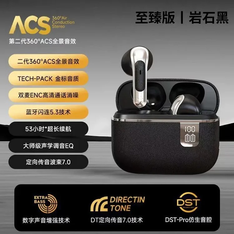 Cross-border Y1107 new wireless Bluetooth headset leather pattern style in-ear long battery life S32 Bluetooth headset factory
