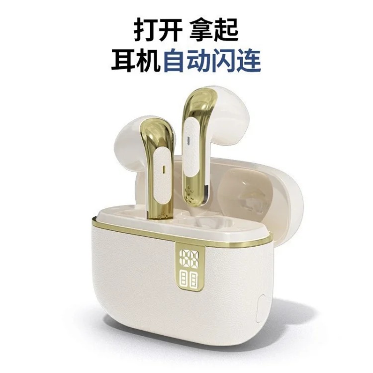 Cross-border Y1107 new wireless Bluetooth headset leather pattern style in-ear long battery life S32 Bluetooth headset factory
