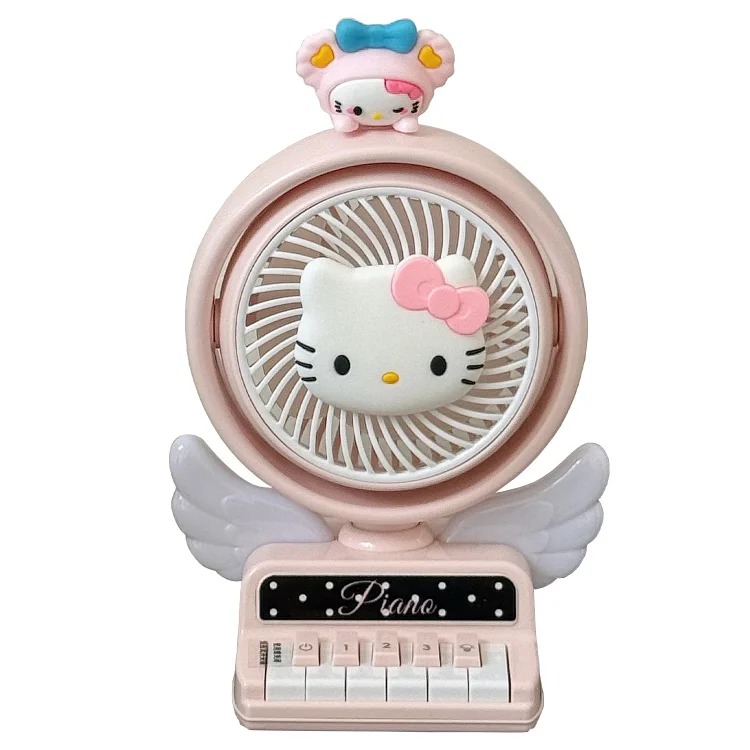 Creative kitty cartoon small fan student cute girly heart desktop desktop class dormitory usb charging fan