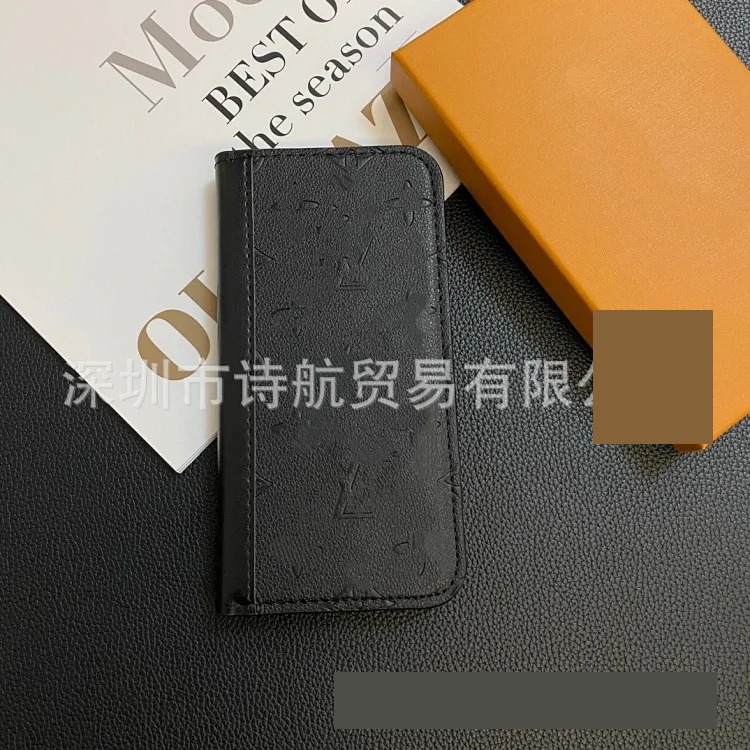 Apple Trendy brand leather leather case suitable for i Phone17promnax light luxury advanced protective case 15/14pro/16 shell