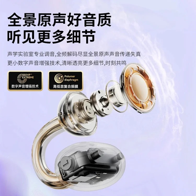 Y35 new clip-on wireless Bluetooth headset, sports-friendly, ultra-long battery life, cross-border headset factory wholesale