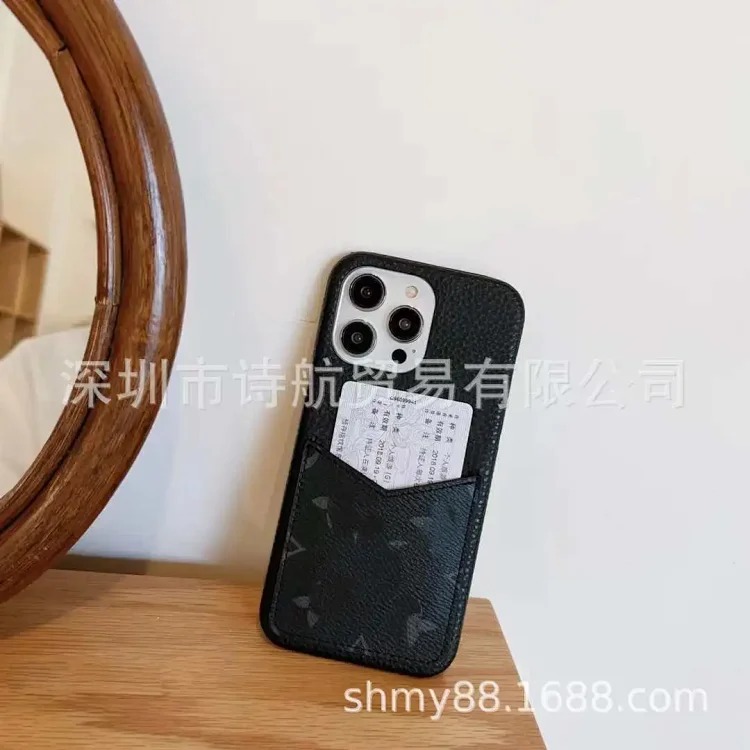 Louis Vuitton Big brand half pack Apple 17promax mobile phone case 15/14/13/16 hard shell card suitable for ihone presbyopia