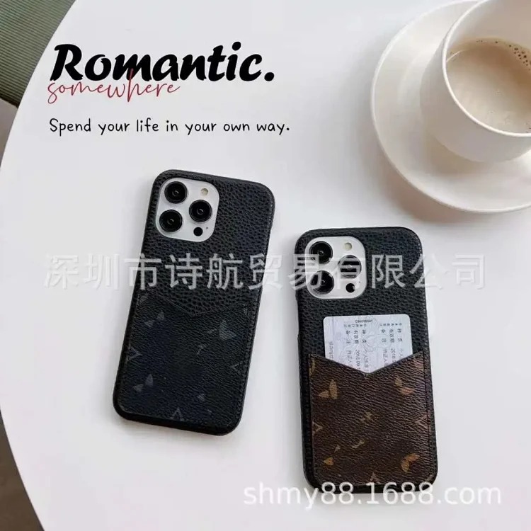 Louis Vuitton Big brand half pack Apple 17promax mobile phone case 15/14/13/16 hard shell 
